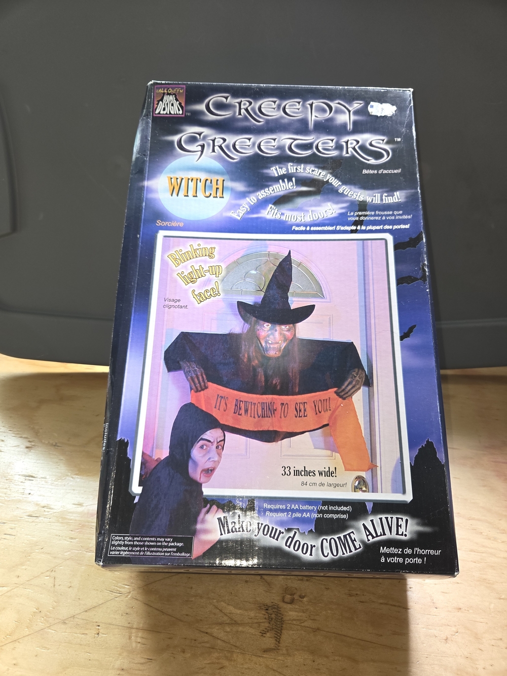 Vintage 2003 Creepy Greeters Door Hanging Halloween Witch